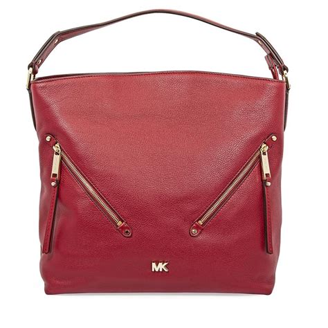 michael michael kors evie large leather shoulder bag|Evie Large Pebbled Leather Shoulder Bag .